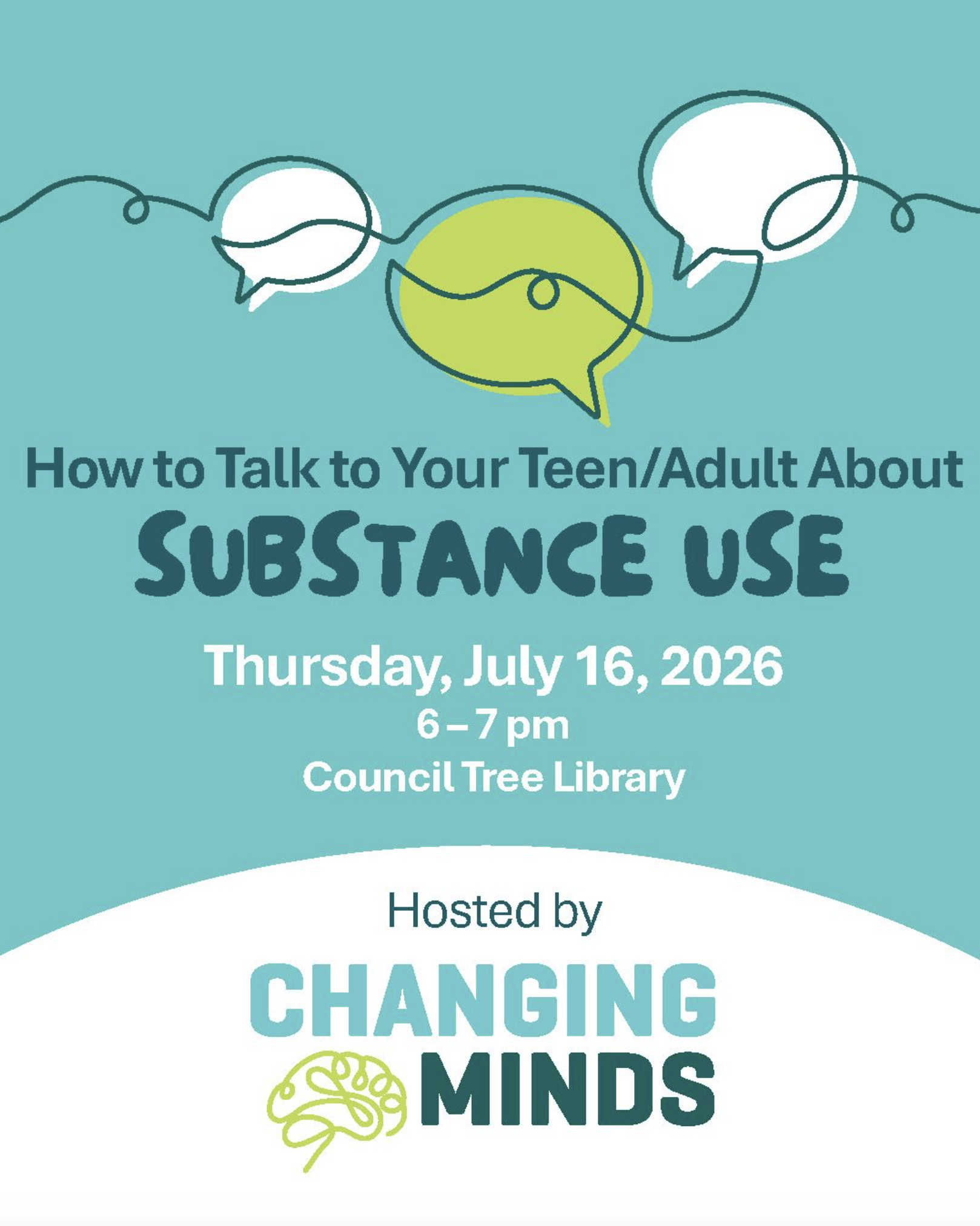 How to Talk to Your Teen/Adult About Substance Use Flyer
